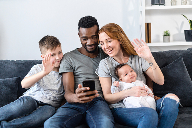 Family taking a selfie